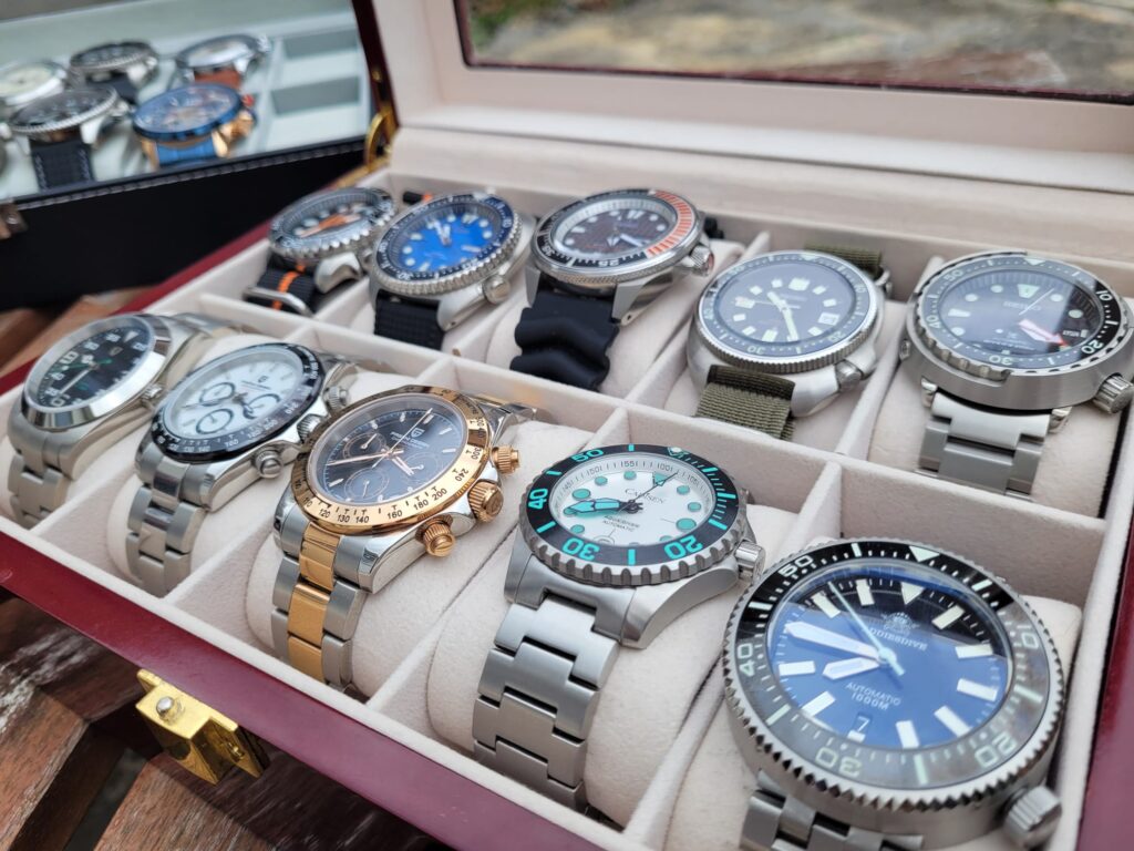 Watches in my watch box.